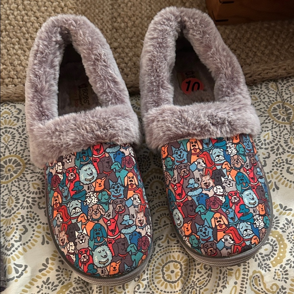 BOBS from Skechers Colorful Dog Print Moccasins